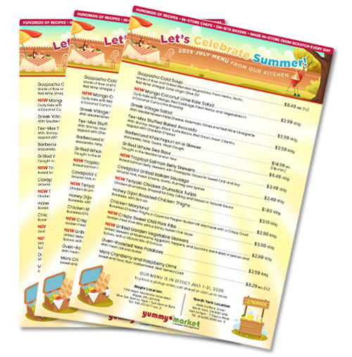 July 2026 menu