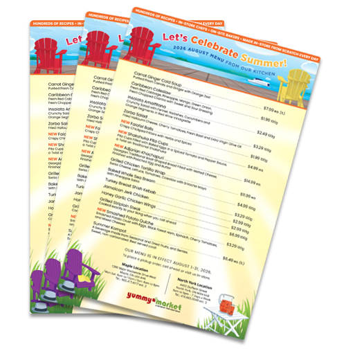 August 2026 Menu